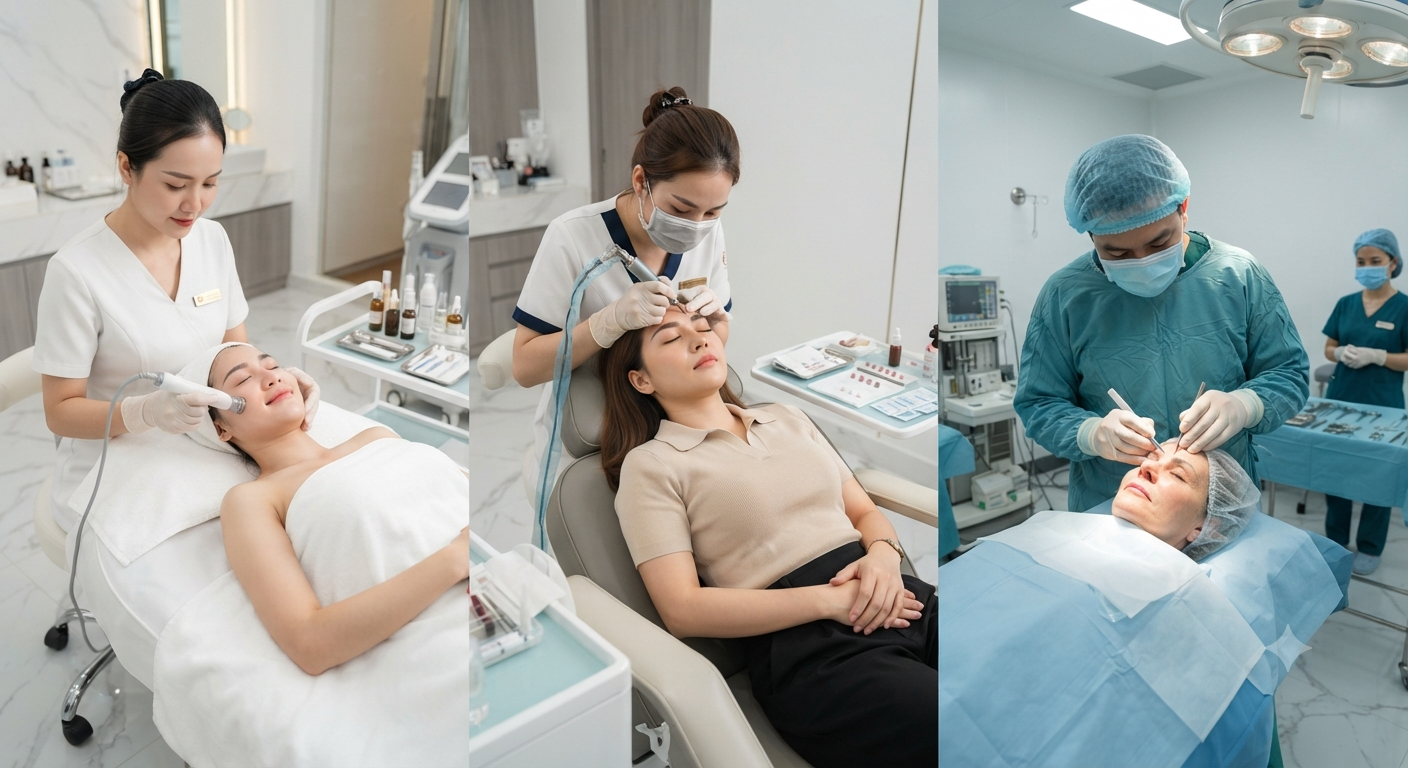 Sự khác biệt rõ nét về mức độ xâm lấn và quy trình